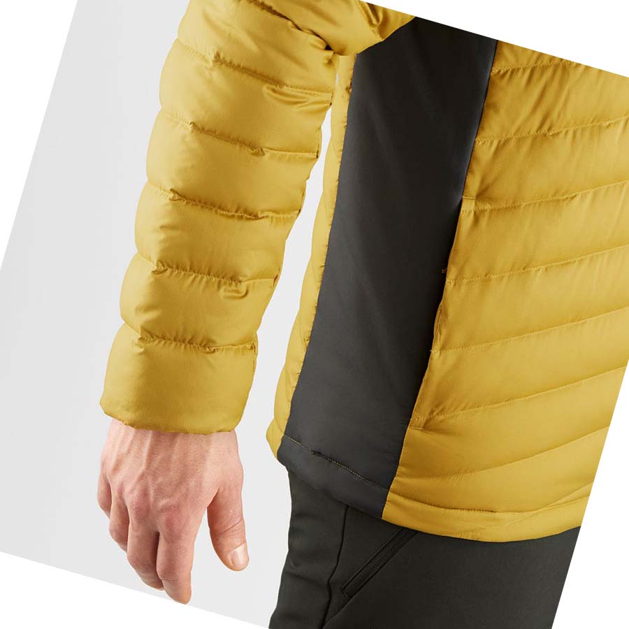 Salomon ESSENTIAL XWARM DOWN INSULATED Kabát Férfi Sárga | HU 2317XYU